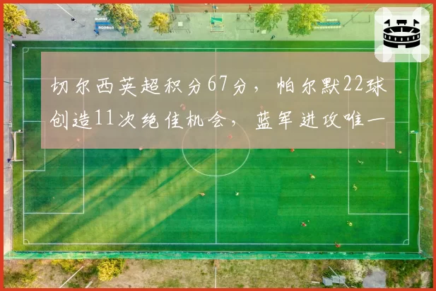 切尔西英超积分67分，帕尔默22球创造11次绝佳机会，蓝军进攻唯一输出点